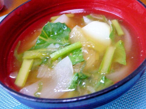 ♥　シンプル野菜＆海藻麺のお味噌汁　♥